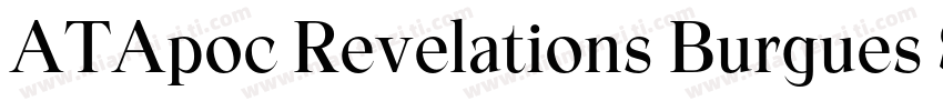 ATApoc Revelations Burgues Script字体转换